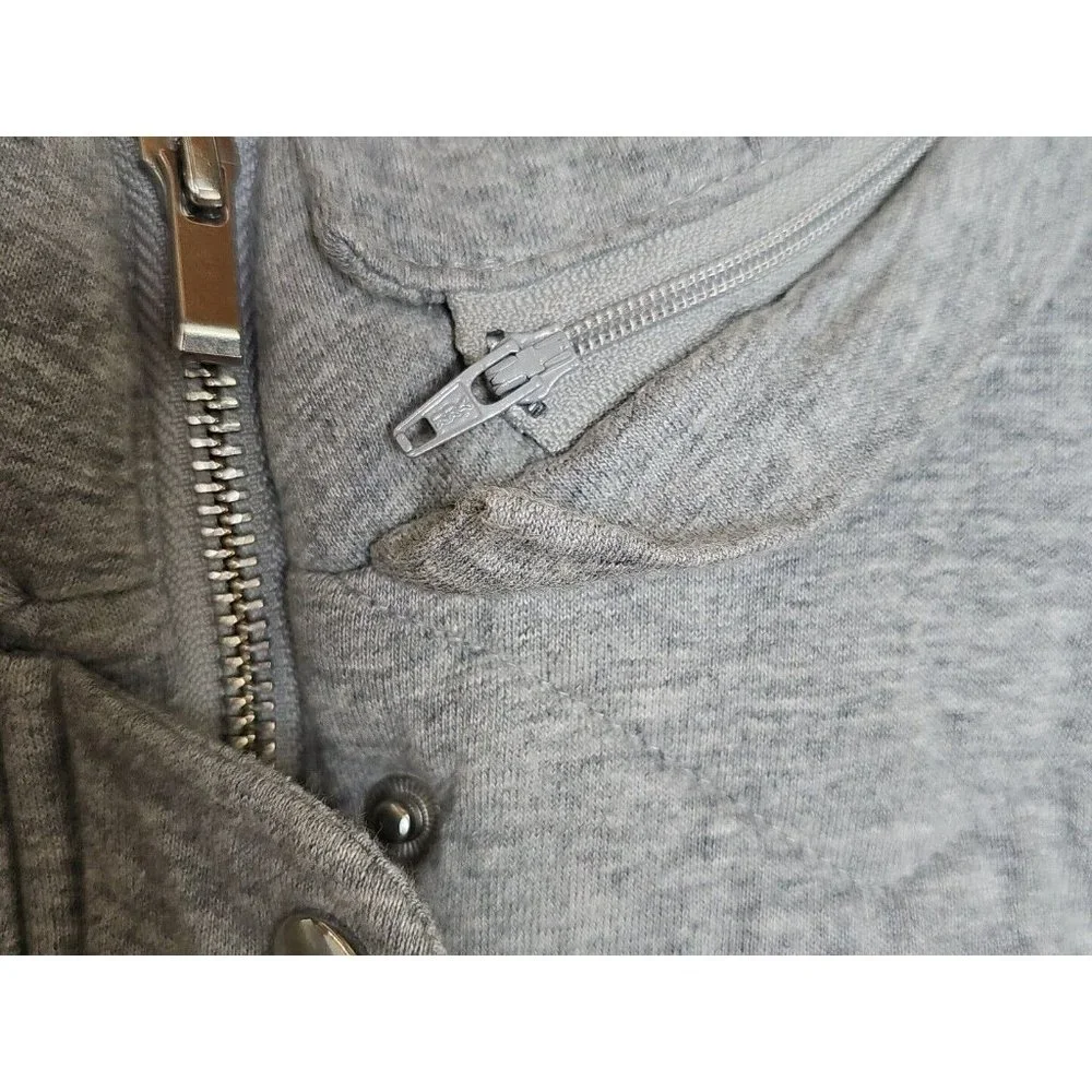 SEED HERITAGE quilted vest women's size 6 removeable hood grey padded puffer - Picture 10 of 11